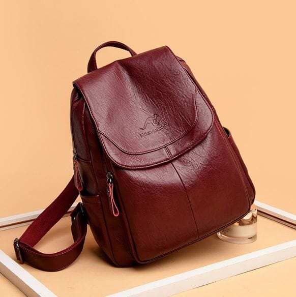 Bolsa - Mochila de Couro Jasmim