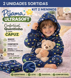 Pijama Infantil Ultra Soft™ - Quentinho e Confortável Para os Dias Frios