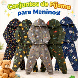 Pijama Infantil Ultra Soft™ - Quentinho, Confortável e Brilha no Escuro ✨
