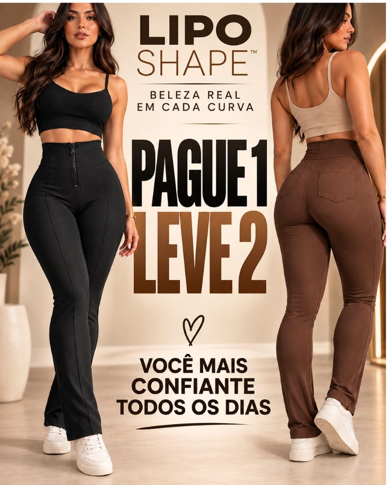 Calça LipoShape™ — Cintura Alta Modeladora - Efeito Lipo