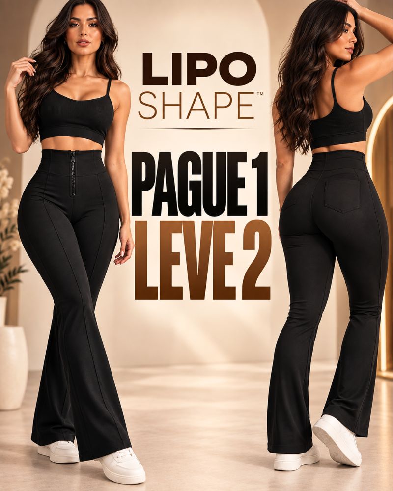Calça LipoShape™ — Cintura Alta Modeladora - Efeito Lipo